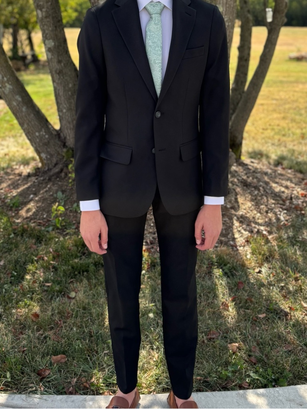 Haggar Black Single-Breasted Men's Suit Jacket and slacks